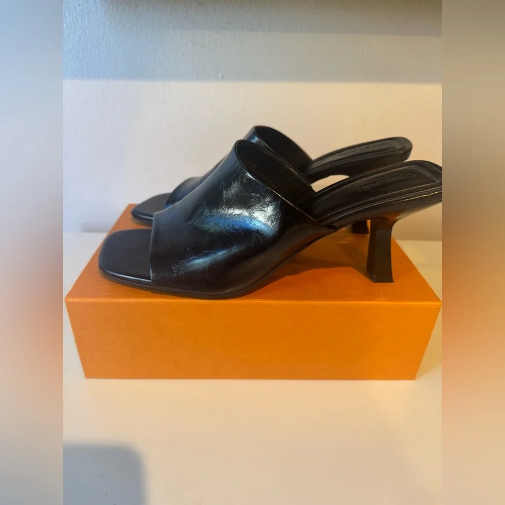 Open Edit Black Mules Size 11 - Picture 6 of 8